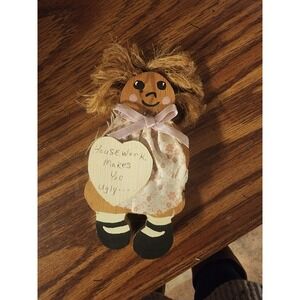 Vintage‎ Cottagecore Wood House Of Lloyd "Housework Makes You Ugly" Wall Decor